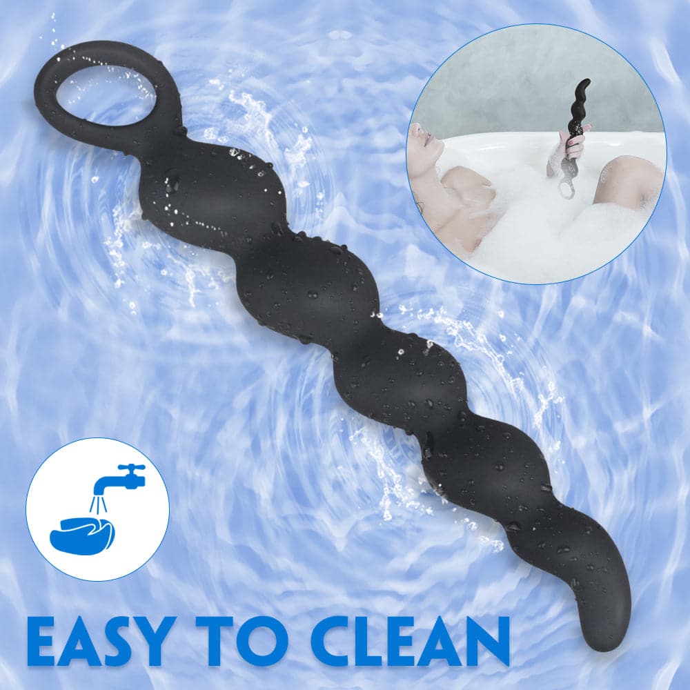 Extra Llong Vibrating Bead Butt Plug