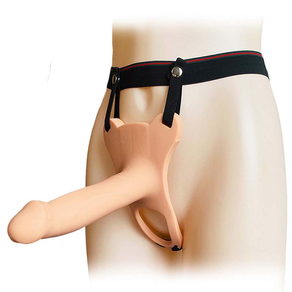 Wireless Remote Control Charging Vibrating Silicone Simulation Wearable Dildo