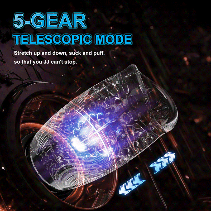 5 Telescopic Rotation 10 Vibration LED Digital Display Male Masturbators