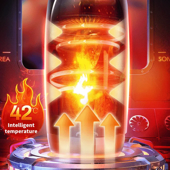 The King 10 Vibration & Thrusting Automatic Male Masturbator Heating Moaning Male Sex Toy