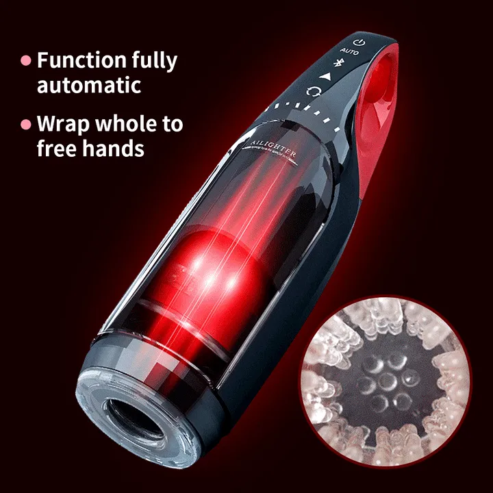 The King 10 Vibration & Thrusting Automatic Male Masturbator Heating Moaning Male Sex Toy