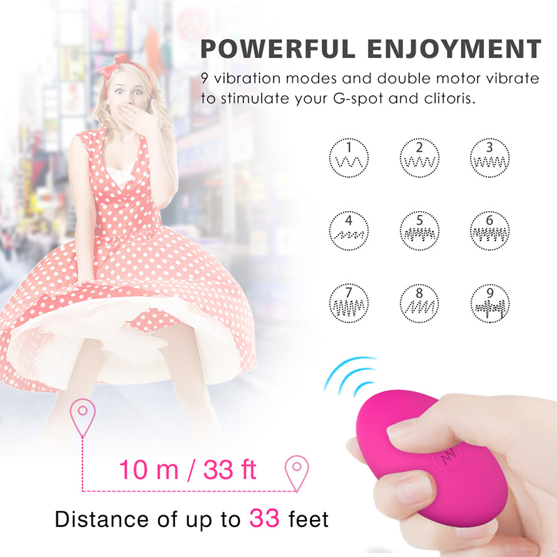 G-Spot Clitoris Wearable Silicone Wireless Remote Control Vibrator