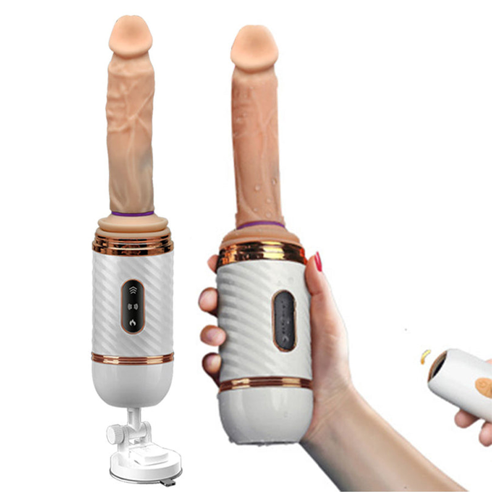 7-Frequency Telescopic Vibration Hands-Free Automatic Thrust Women's Masturbation Device Realistic Dildo Vibrator-Uxolclub - Best Adult Sex Toys Online Retailers