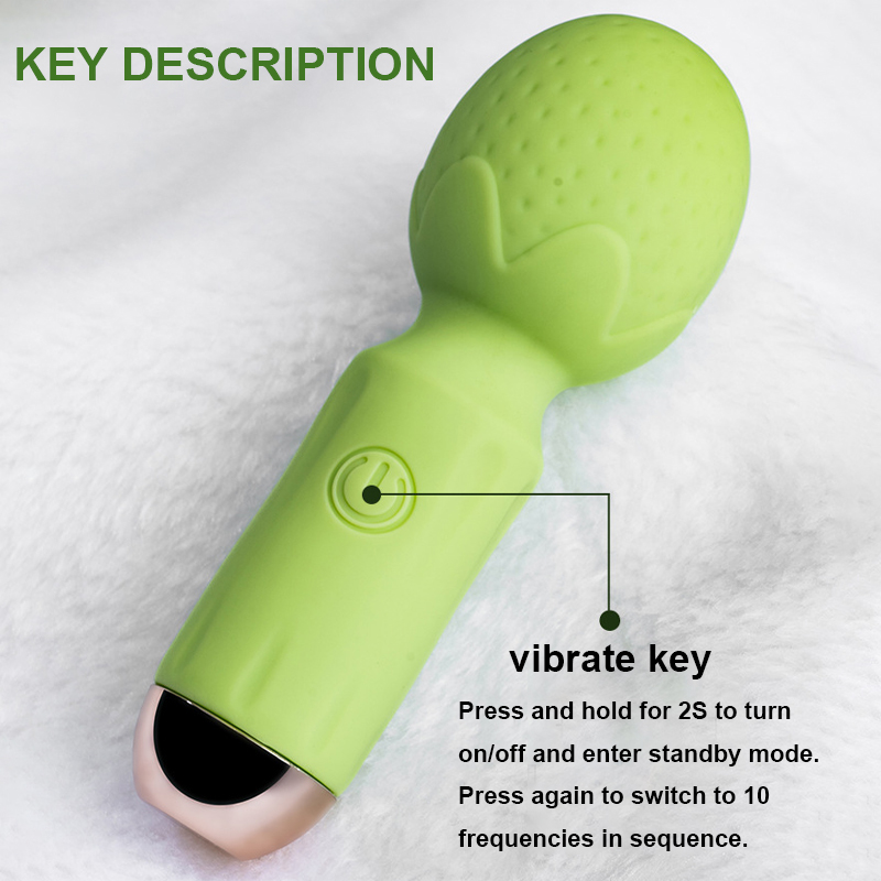 10 Frequency Vibration Mini AV Strawberry Head Vibrator