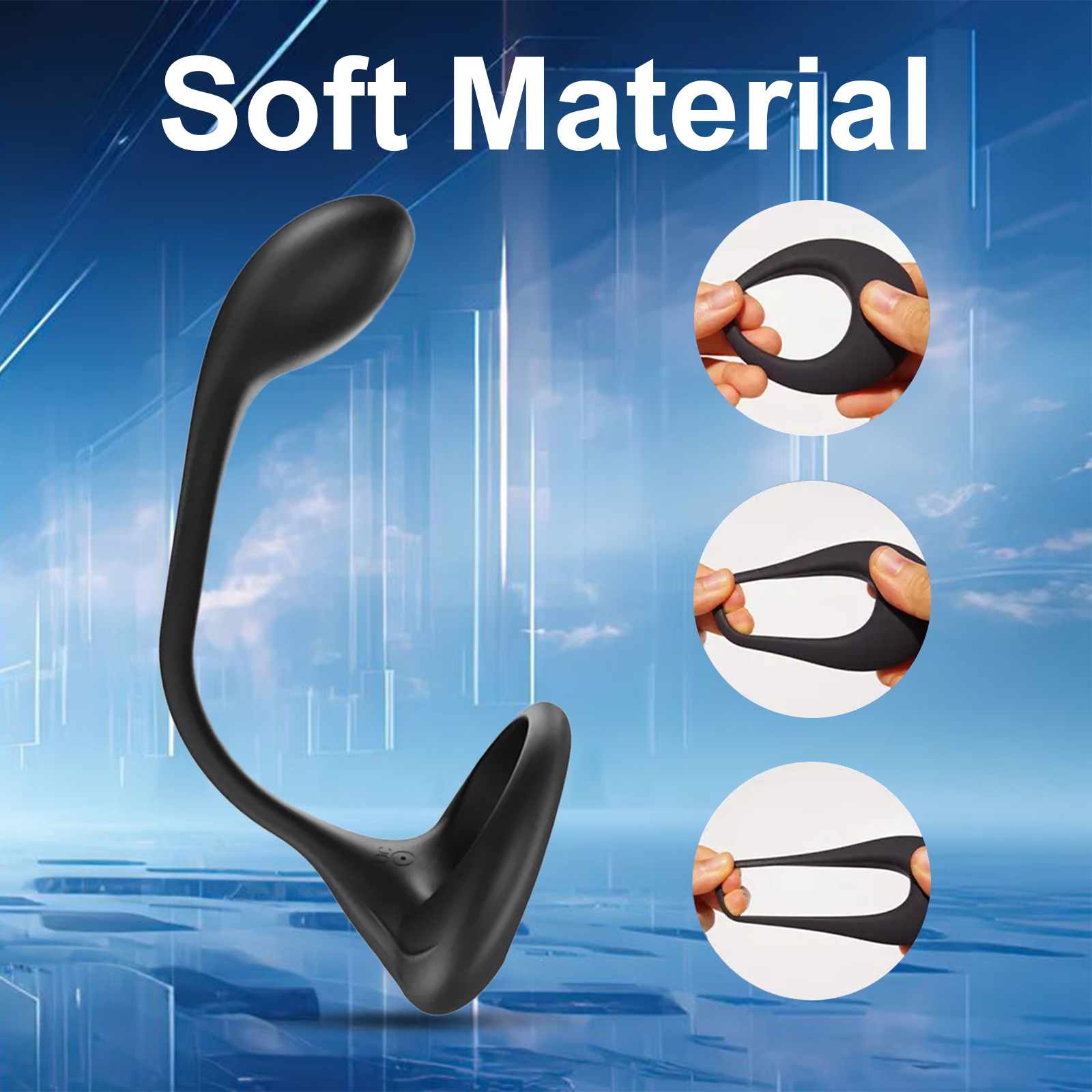 3 in 1 Dual Motor 10 Modes Vibrating Cock Ring with Anal Plug, Uxol 10 Vibration Modes Adult Sex Toys for Men Couples, Prostate Massager G spot Nipple Vibrator Remote Control