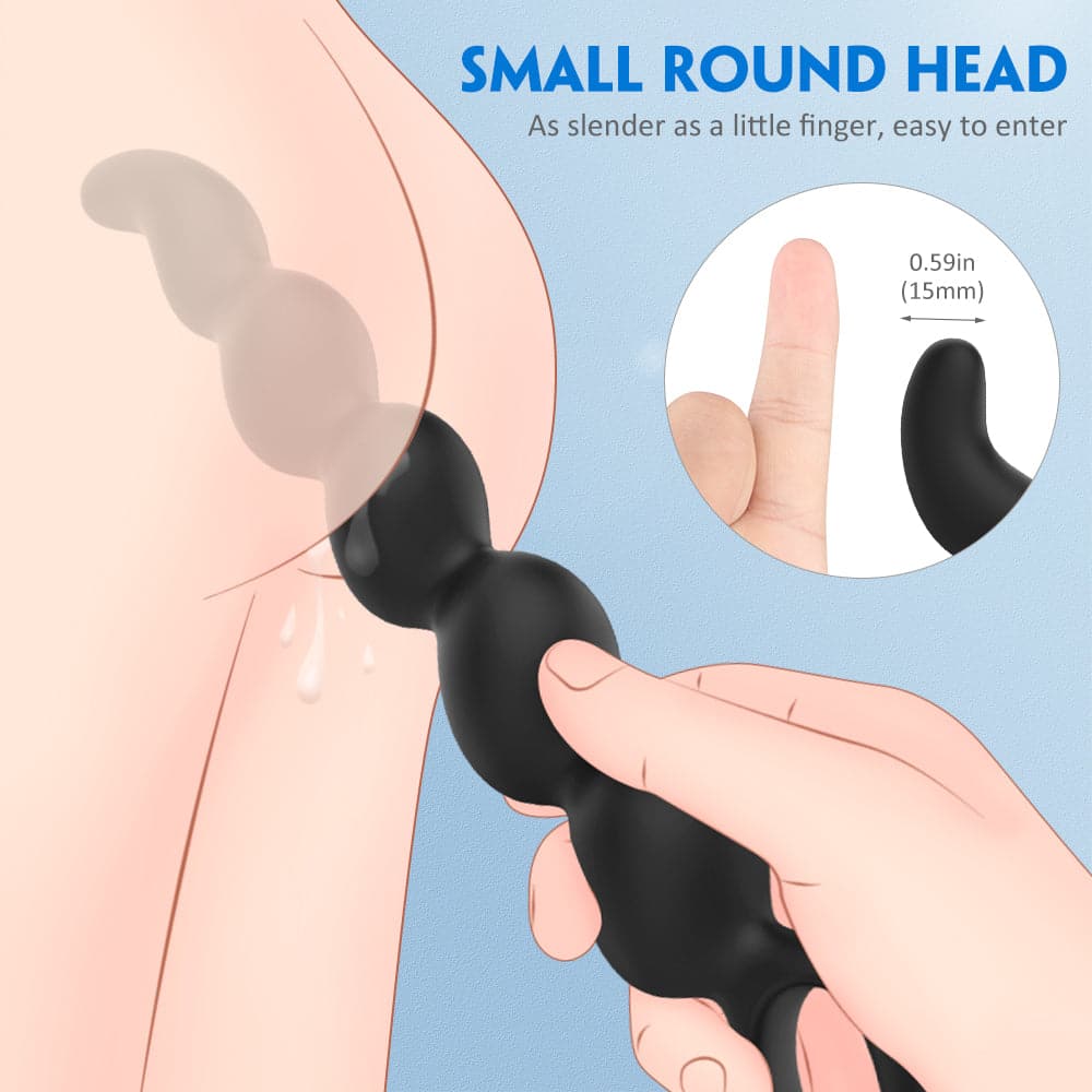 Extra Llong Vibrating Bead Butt Plug
