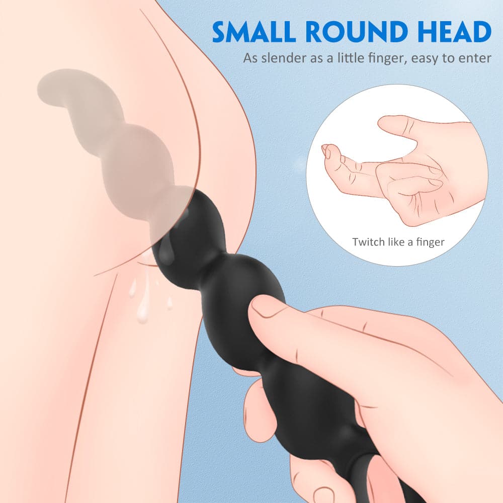 Extra Llong Vibrating Bead Butt Plug