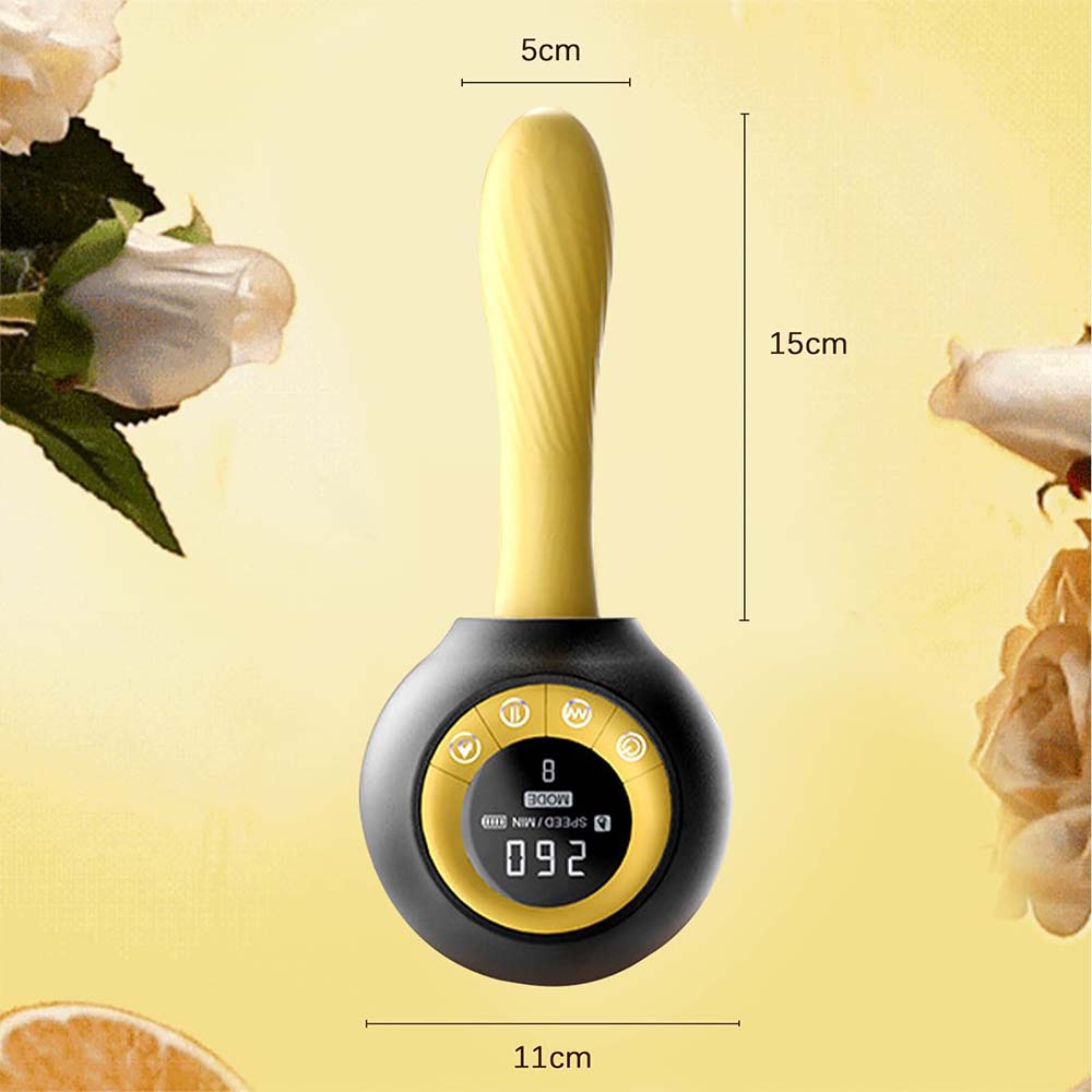 Wireless Remote Control Heated Thrust Vibrator Auto Retractable Realistic Dildo