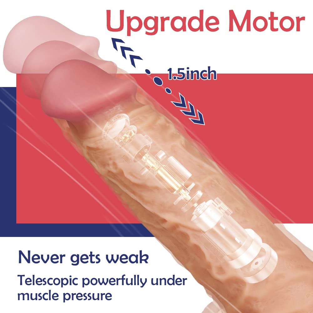 7.9”Thrusting Dildo Vibrator with 10 Modes Vibration and Heating, Realistic Vibrating Dildos with Remote Control for Anal Play G-spot Stimulation, Suction Cup Adult Sex Toy for Women and Couple Flesh-Uxolclub - Best Adult Sex Toys Online Retailers