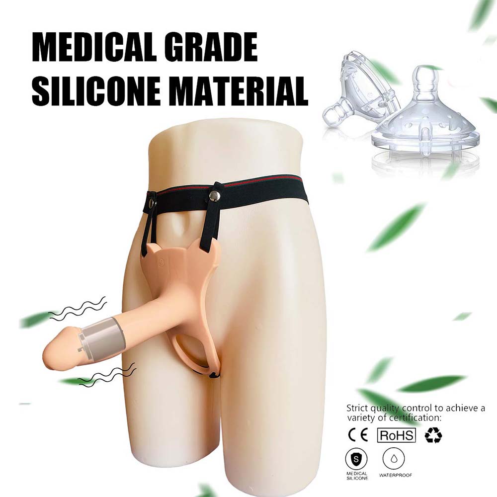 Wireless Remote Control Charging Vibrating Silicone Simulation Wearable Dildo