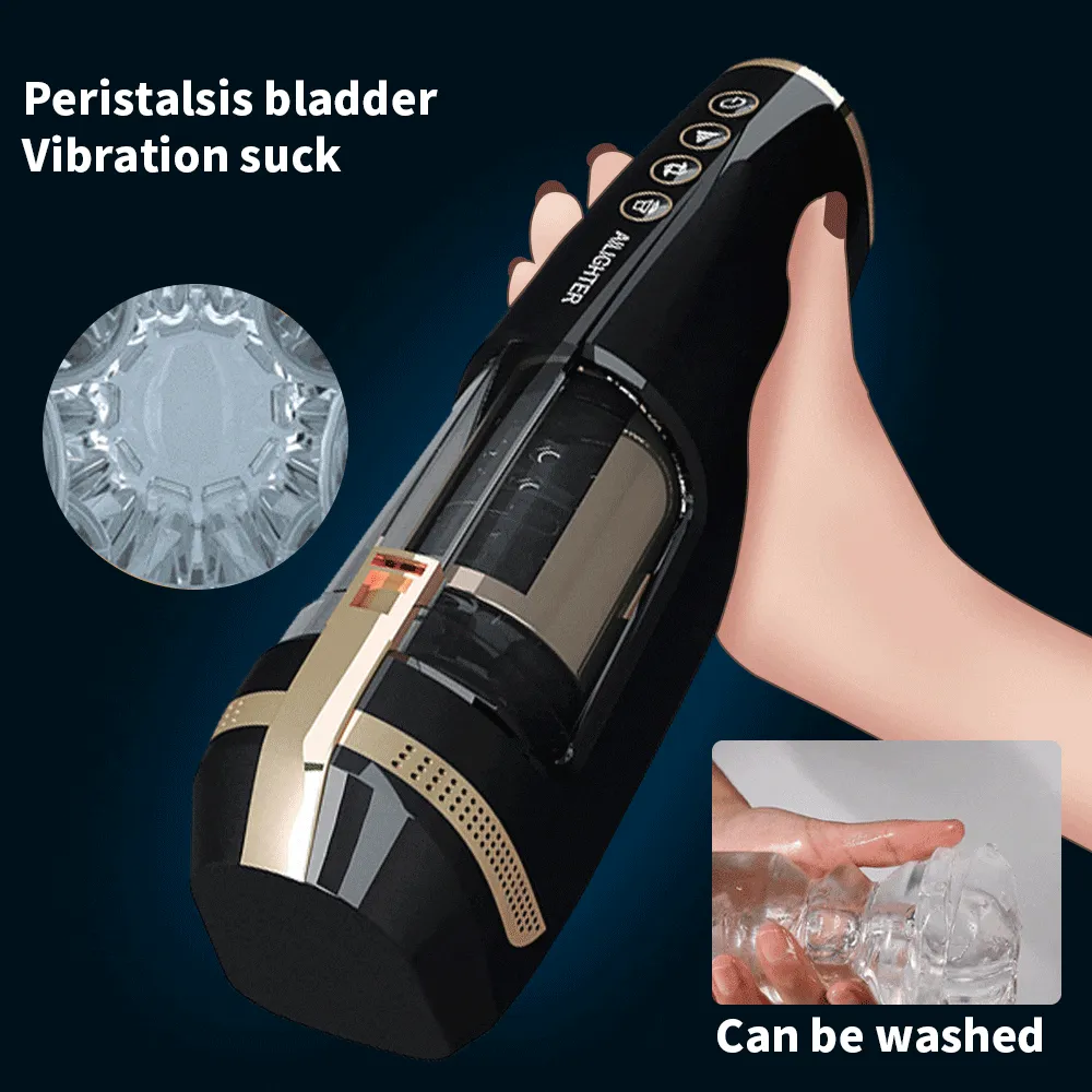 Hero 6 Thrusting Self-Heating Automatic Male Masturbator with 3D Textured Sleeve Heating Mens Sex Toy Male Stroker