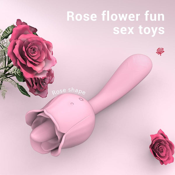 Rose vibrator tongue licking vibrator masturbation stick