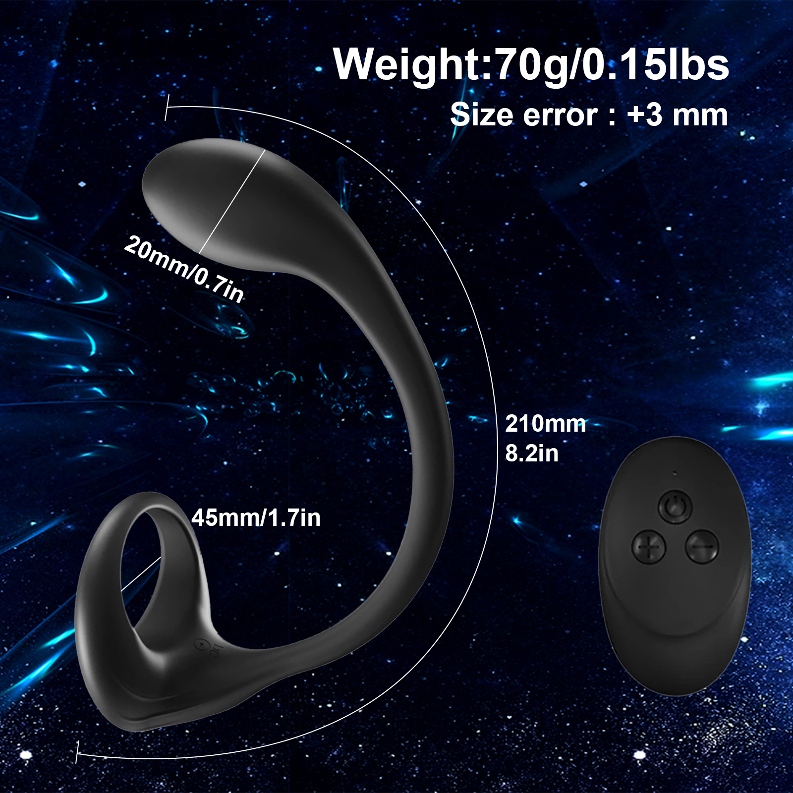 3 in 1 Dual Motor 10 Modes Vibrating Cock Ring with Anal Plug, Uxol 10 Vibration Modes Adult Sex Toys for Men Couples, Prostate Massager G spot Nipple Vibrator Remote Control