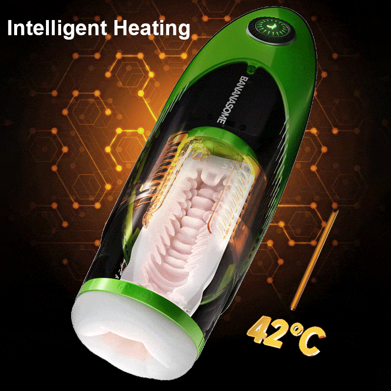 APP Intelligent Voice Interactive Retractable Heating Male Masturbator