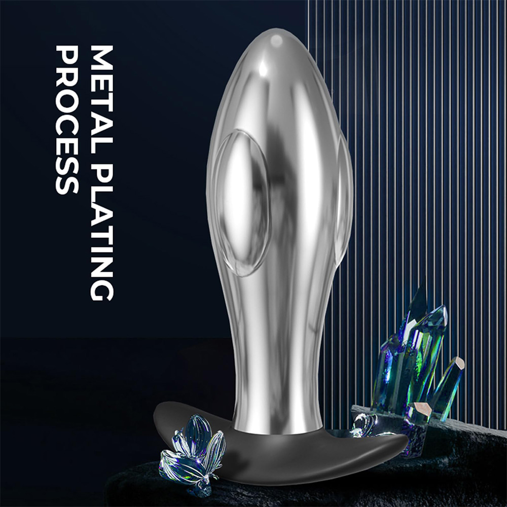 10 Mode Anal Vibrator, Rechargeable Metal Anal Plug Prostate Massager Adult Sex Toy Unisex