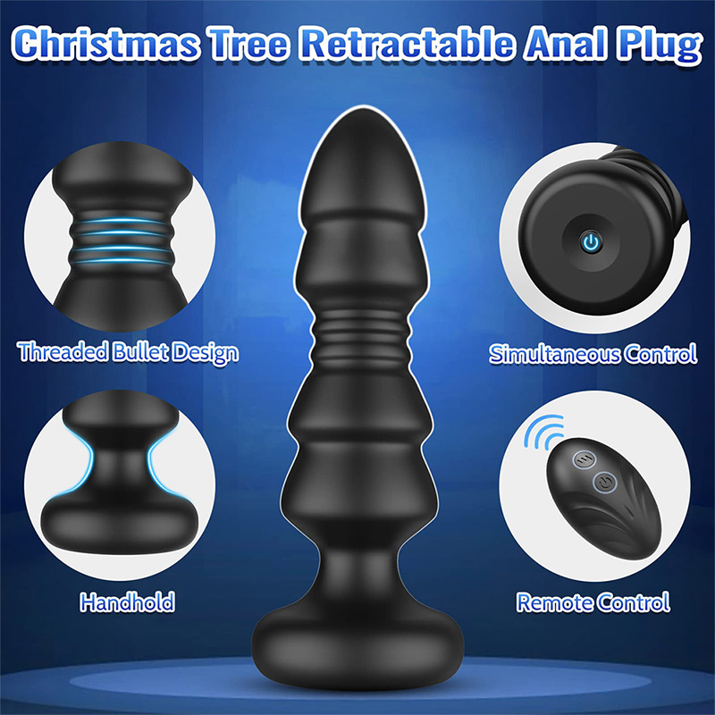 Remote Controlled Anus Retractable Silicone Anal Plug
