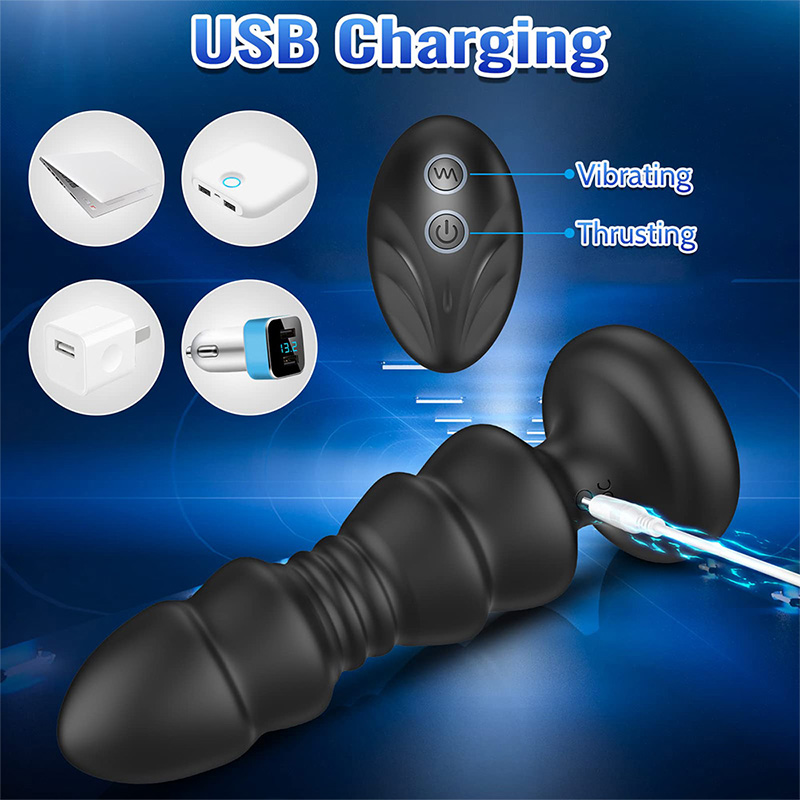 Remote Controlled Anus Retractable Silicone Anal Plug