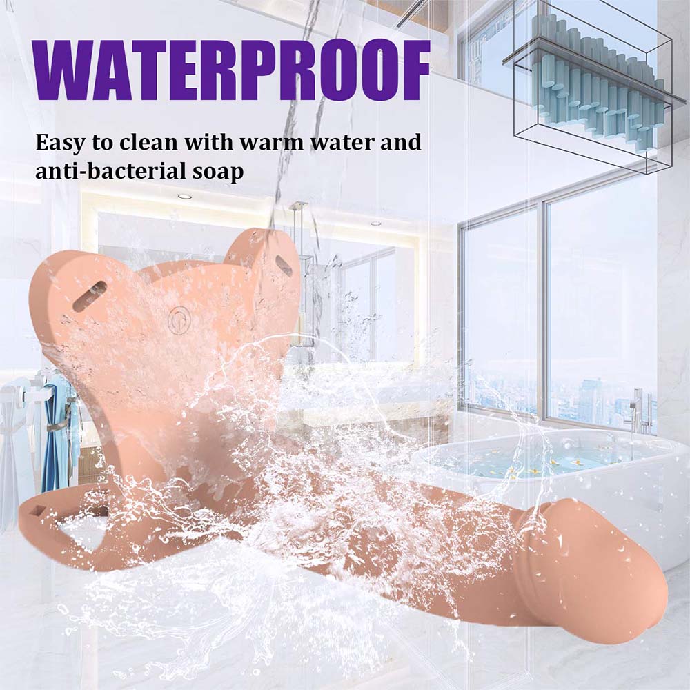 Wireless Remote Control Charging Vibrating Silicone Simulation Wearable Dildo