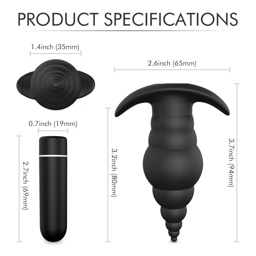 Silicone Anal Plug Bullet Anal Massager Vibrating Anal Plug