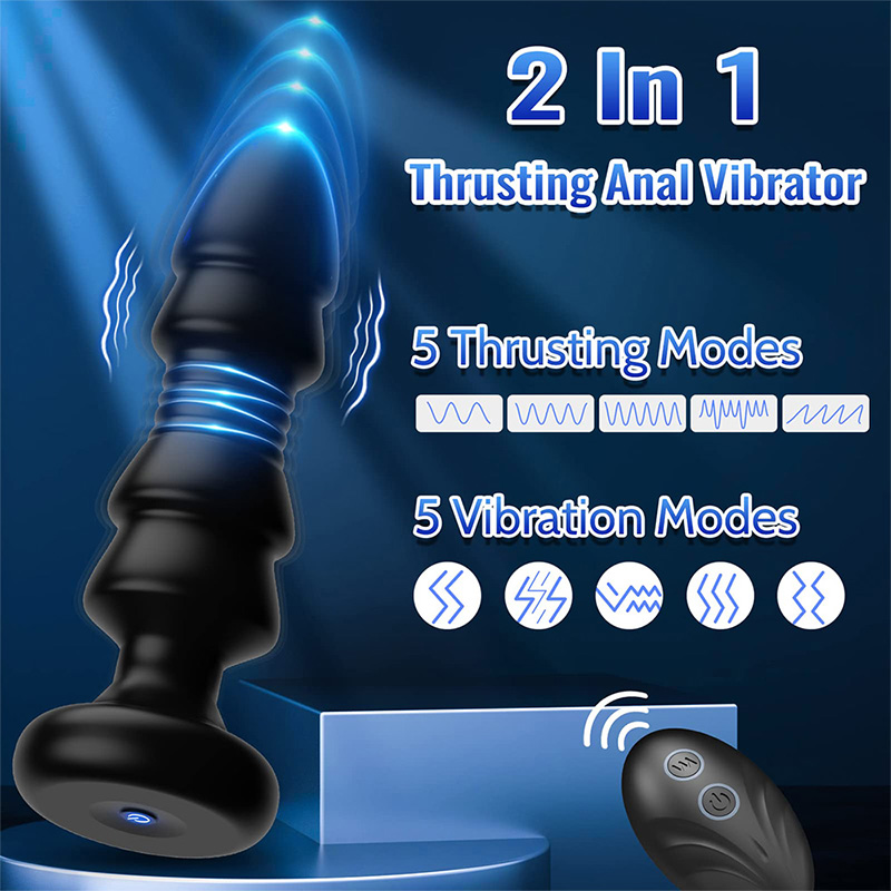 Remote Controlled Anus Retractable Silicone Anal Plug