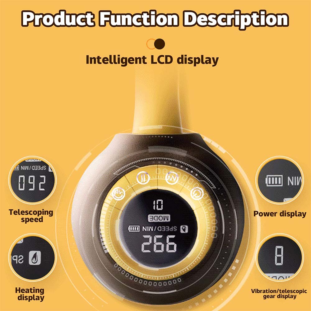 Wireless Remote Control Heated Thrust Vibrator Auto Retractable Realistic Dildo