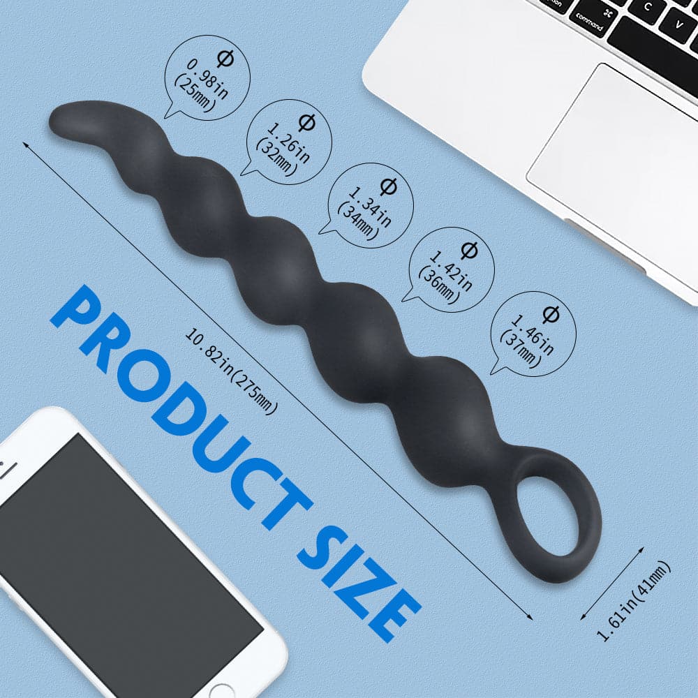 Extra Llong Vibrating Bead Butt Plug