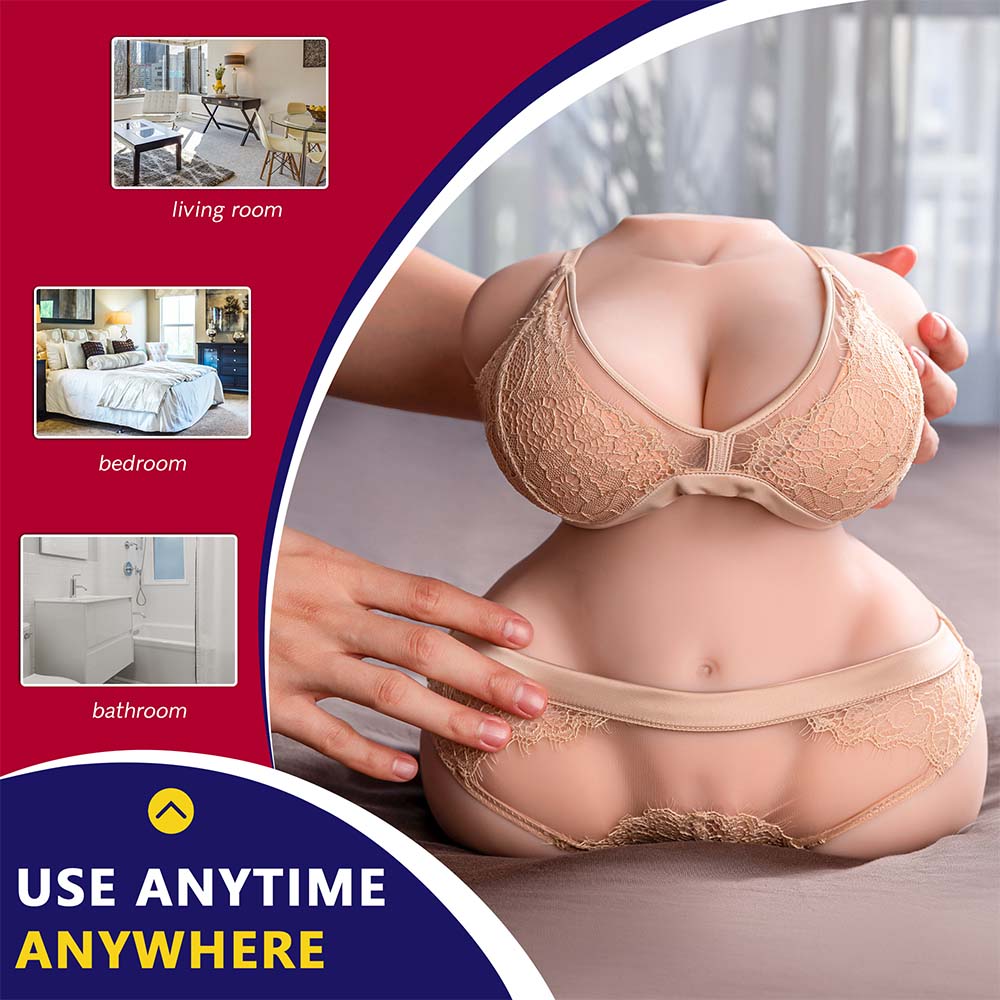 Mature Woman Half Body Silicone Realistic Doll Ass Vagina Buttocks