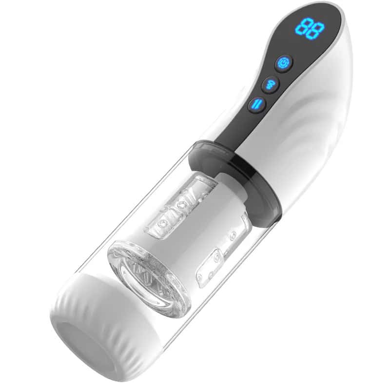 2 In 1 Fully Automatic LCD Telescopic Rotating Male Airplane Masturbator