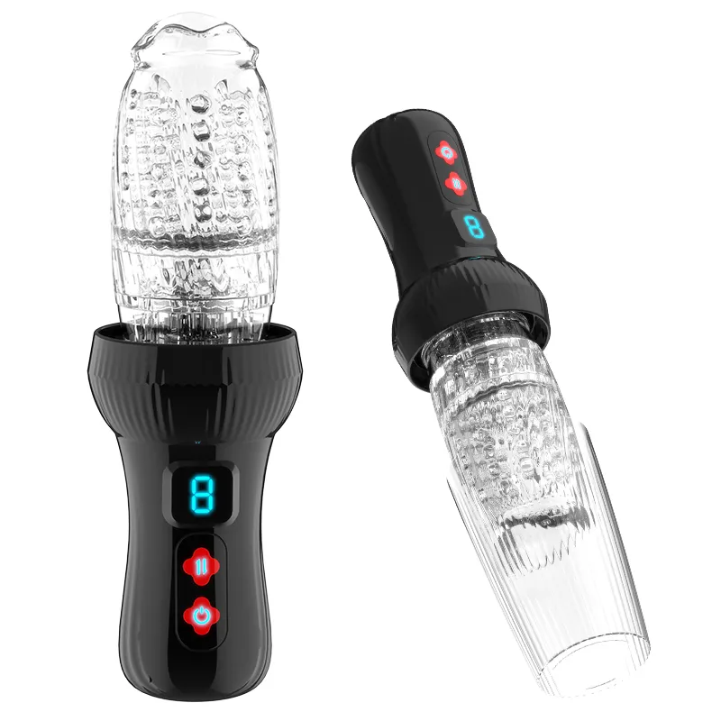 Upgraded 2 in 1 Powerful Automatic Thrusting and Rotating Male Masturbator