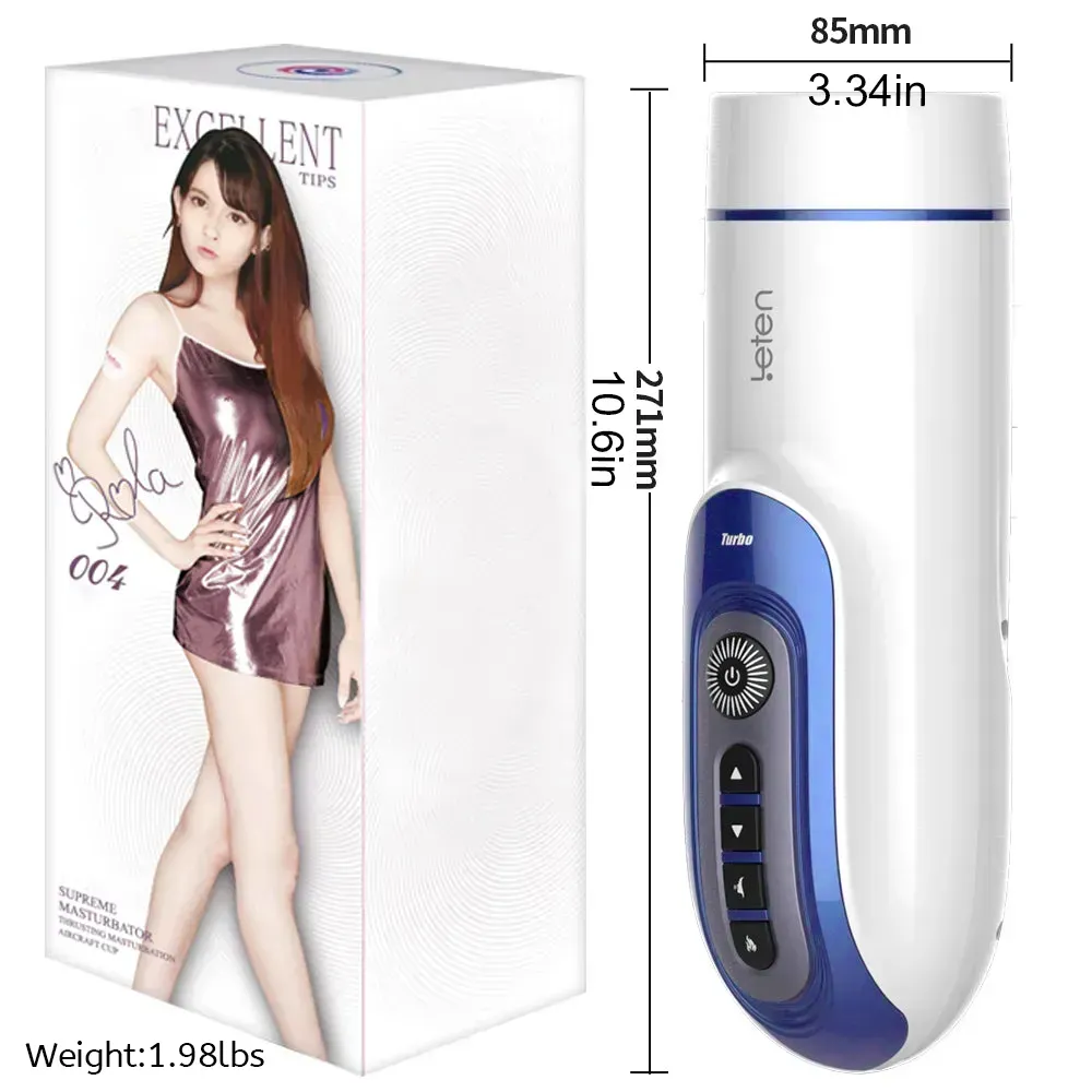 Leten 7 Thrusting Rotation sucking Male Masturbator smart voice with Suction Base