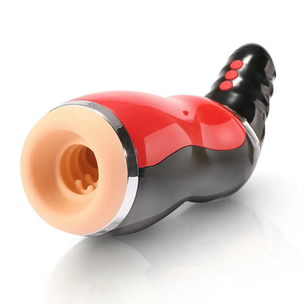 Airbag 10 Vibrating 5 Sucking Voice Male Masturbator Realistic Oral Sex Deep Throat Heating Artificial Vagina Male Masturbator