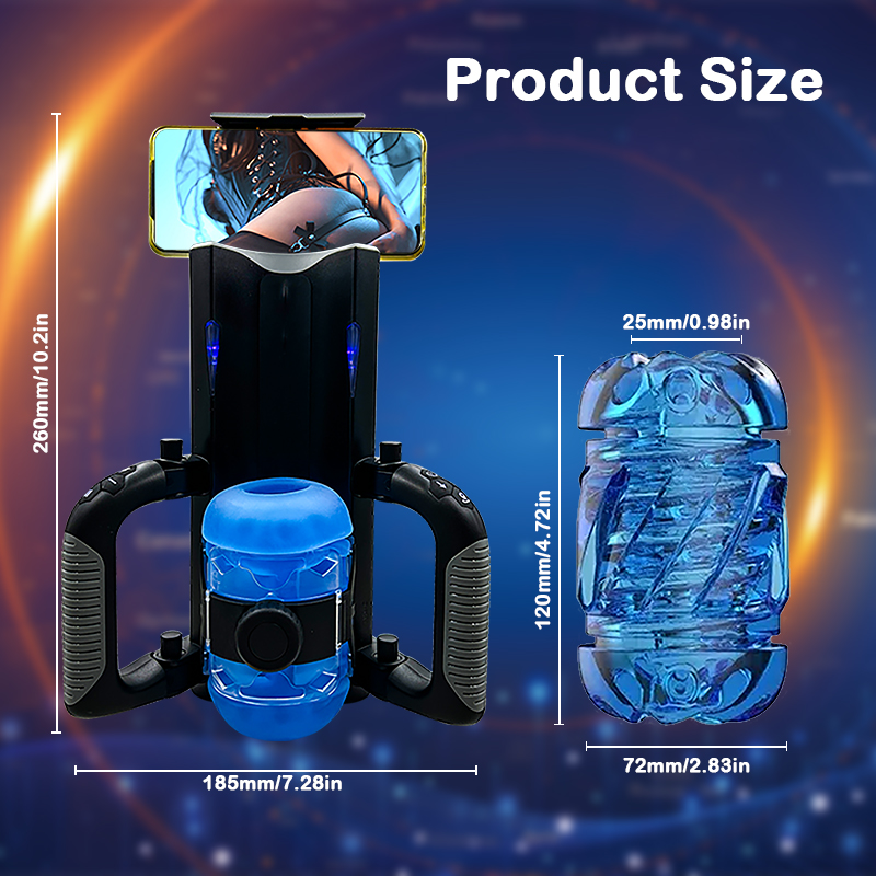 2024 New Thrusting Cannon King 10 Vibration 6-Segment Fixed-Point Male Masturbator With Handle