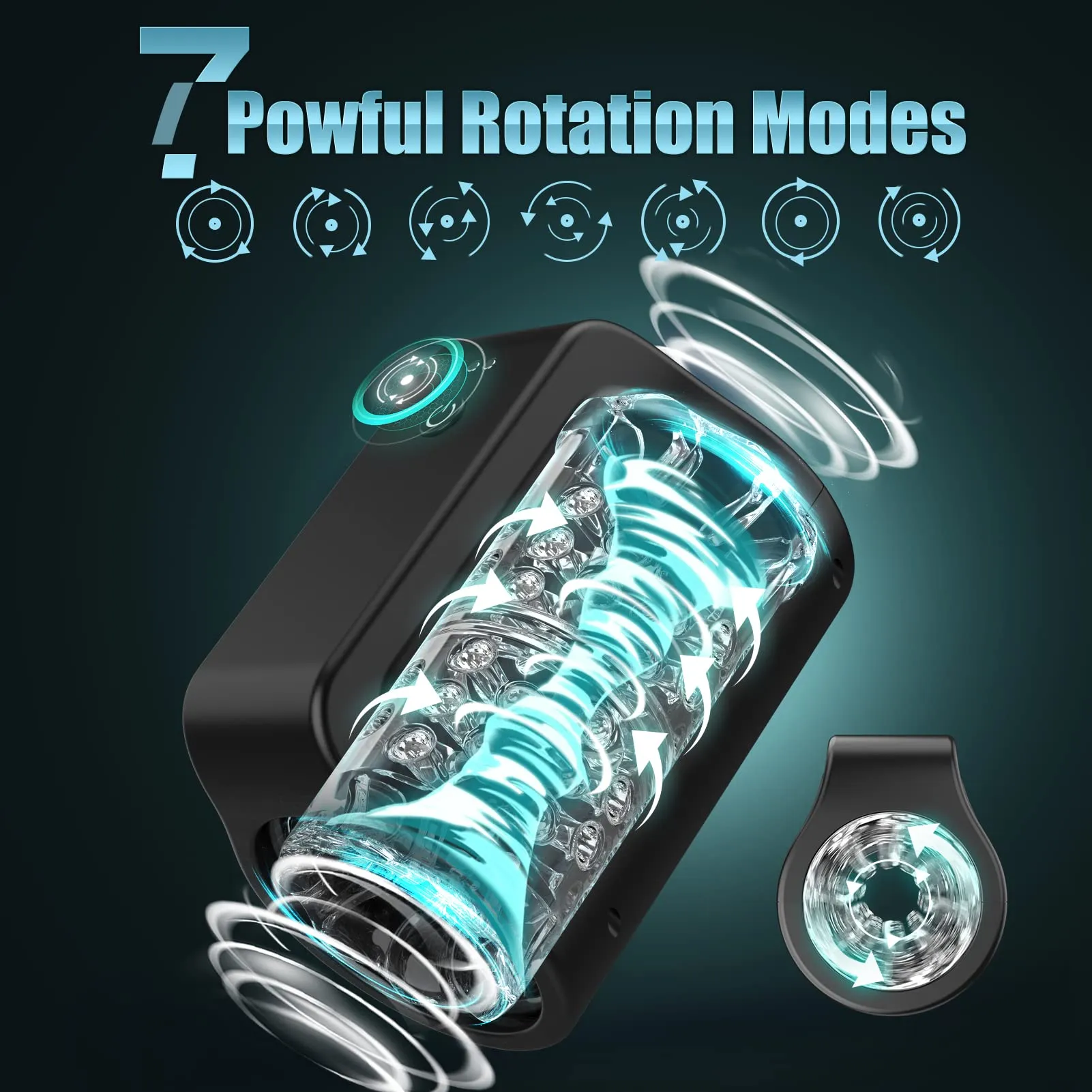TurboPulseⅢ 7 Rotation Modes & Thrusting 2 in 1  Vibrating Male Masturbator