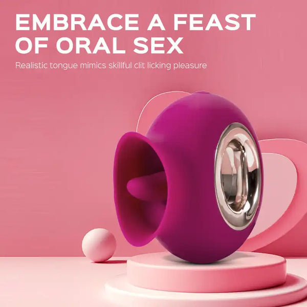 9 Vibrating & Sucking Tongue Vibrator Waterproof Rose Toy for Women
