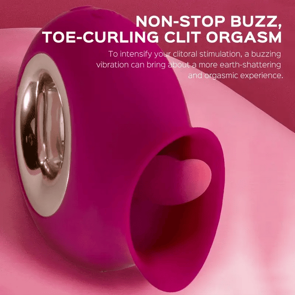 9 Vibrating & Sucking Tongue Vibrator Waterproof Rose Toy for Women