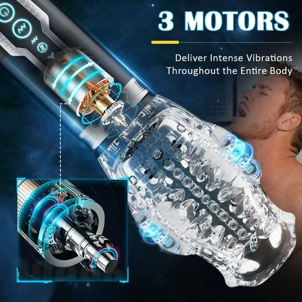 3 in 1 Upgraded Gawk Gawk 3000 Pro - Male Rose 5 Thrusting & 5 Rotating & 7 Vibrating Modes, Adult Toys Automatic Men Masturbation Machine Electric Pocket Pussy Male Stroker