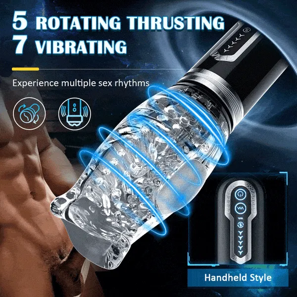 3 in 1 Upgraded Gawk Gawk 3000 Pro - Male Rose 5 Thrusting & 5 Rotating & 7 Vibrating Modes, Adult Toys Automatic Men Masturbation Machine Electric Pocket Pussy Male Stroker