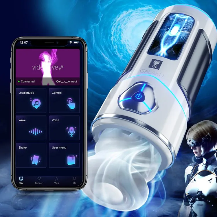 Phantom X 12 Vibration Voice Male Masturbator Cup APP Control Sucking Real Vagina Heating Male Masturbator
