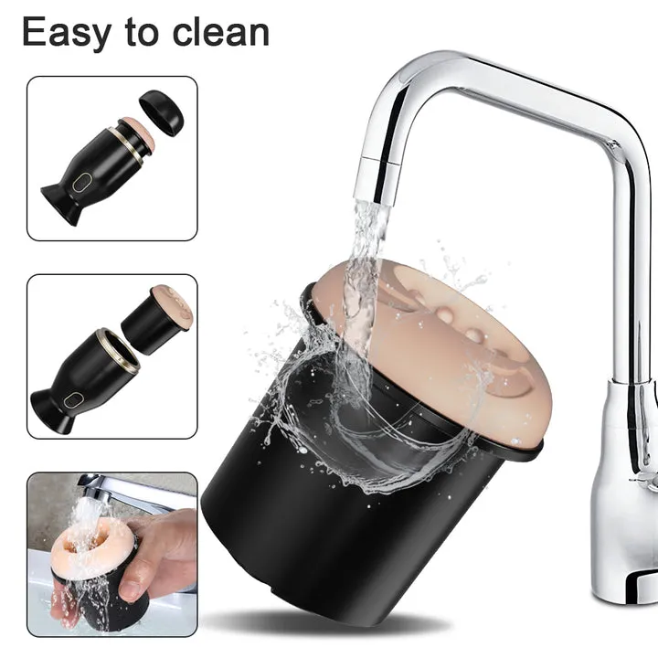 PulseMax 6 Vibration Pattern Rotation 2 in 1 Blowjob Simulator Toy