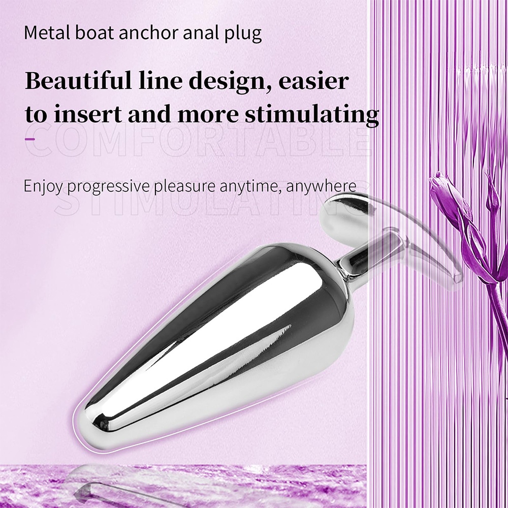 4 PCS Metallic Silver Anal Dilation Anal Plug