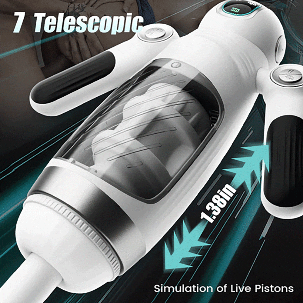7 Thrusting & 12 Vibrations & Handle Design Automatic Male Masturbator