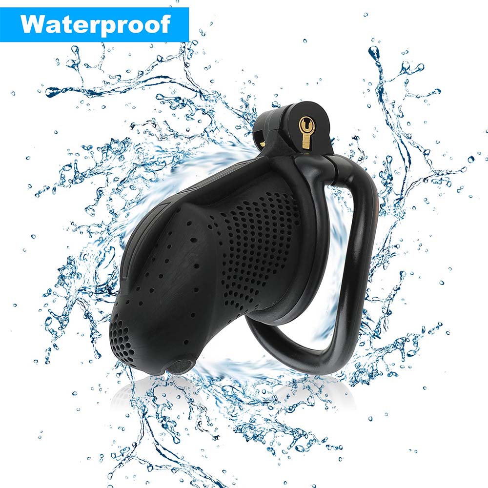 Male Penis Exercise Chastity Lock Belt 4 Removable Rings