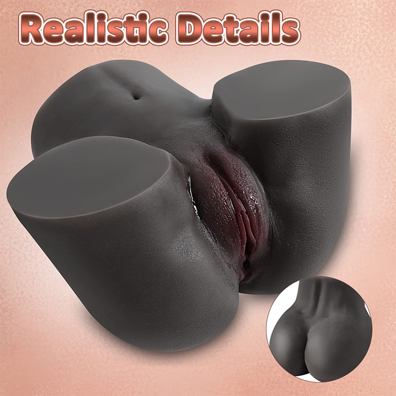 Uxolclub Dark Brown Life Size Realistic Butt 3D Realistic Textured Male Stroker