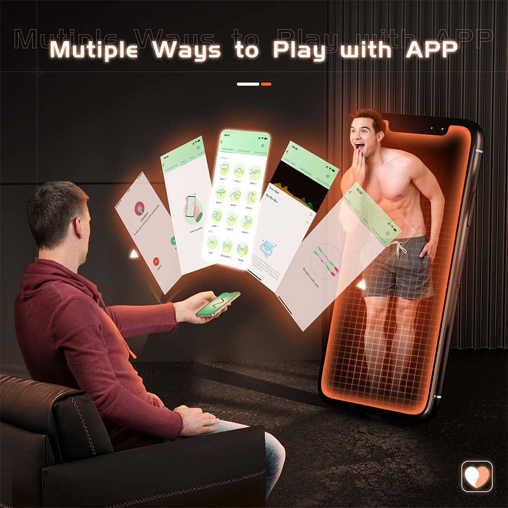 Wireless & App Remote Control Thrusting Vibration Prostate Massager