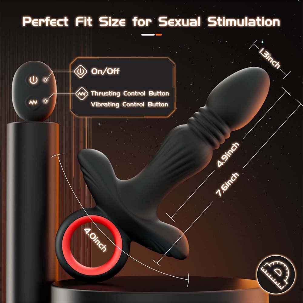 Wireless & App Remote Control Thrusting Vibration Prostate Massager