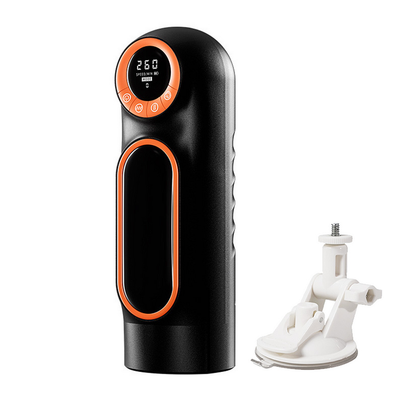 3-In-1 Fully Automatic Telescopic Sucking LCD Display Men's Stroking Masturbation Cup