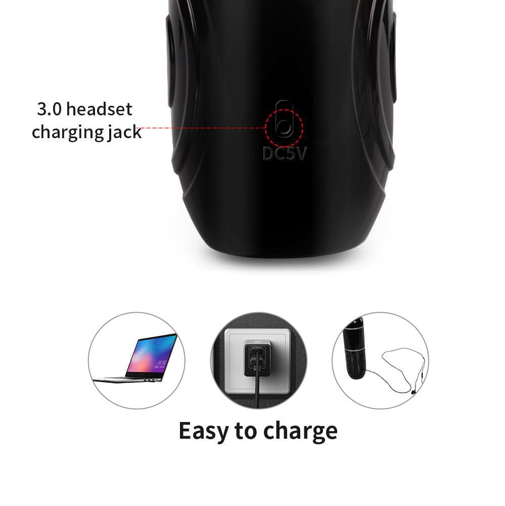 Chainsaw Male Automatic Male Masturbator - 7 Thrilling Thrusting Rotation Voice 3D Textured Male Sex Toy with Suction Base