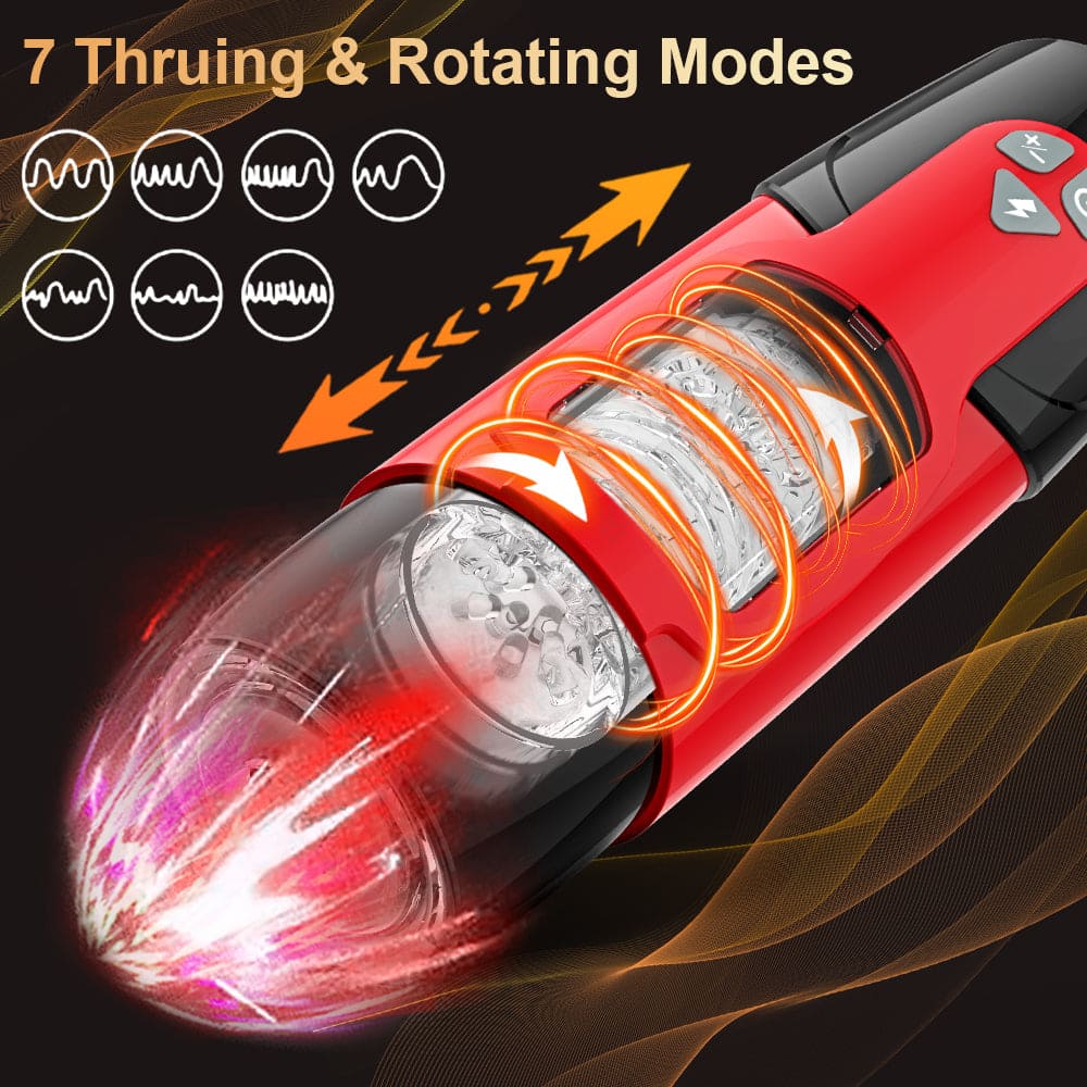 Dark Night 7 Thrusting Rotation Mode Male Masturbator with Voice Interaction