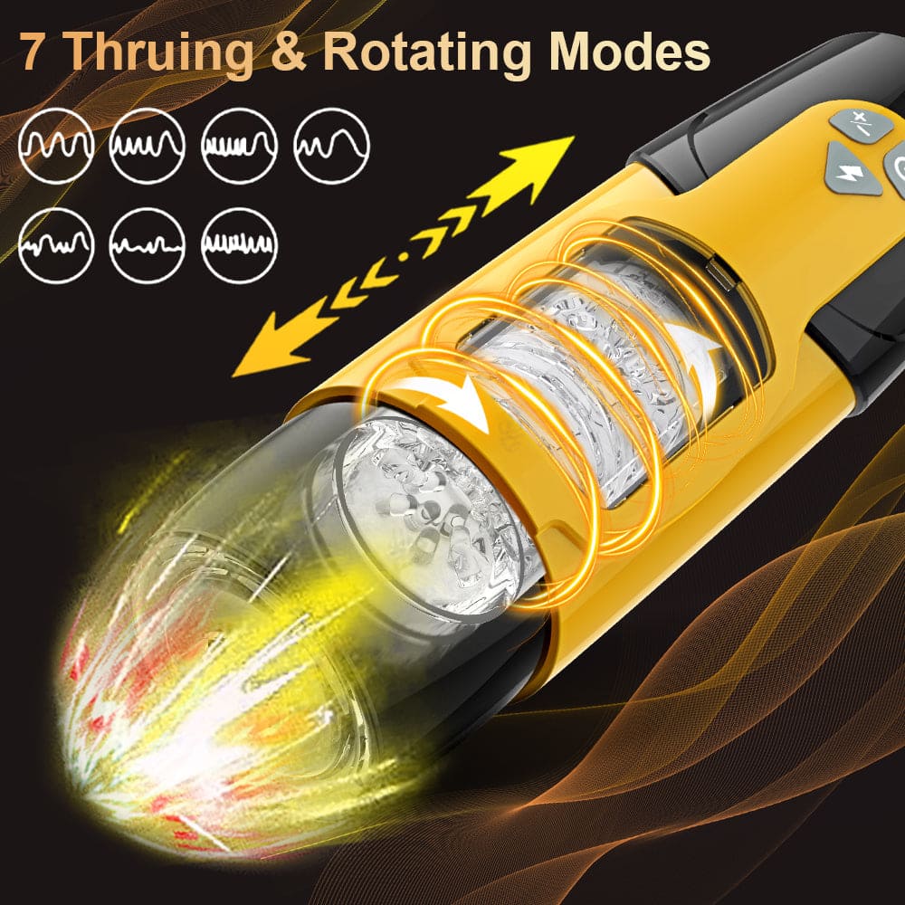 Dark Night 7 Thrusting Rotation Mode Male Masturbator with Voice Interaction