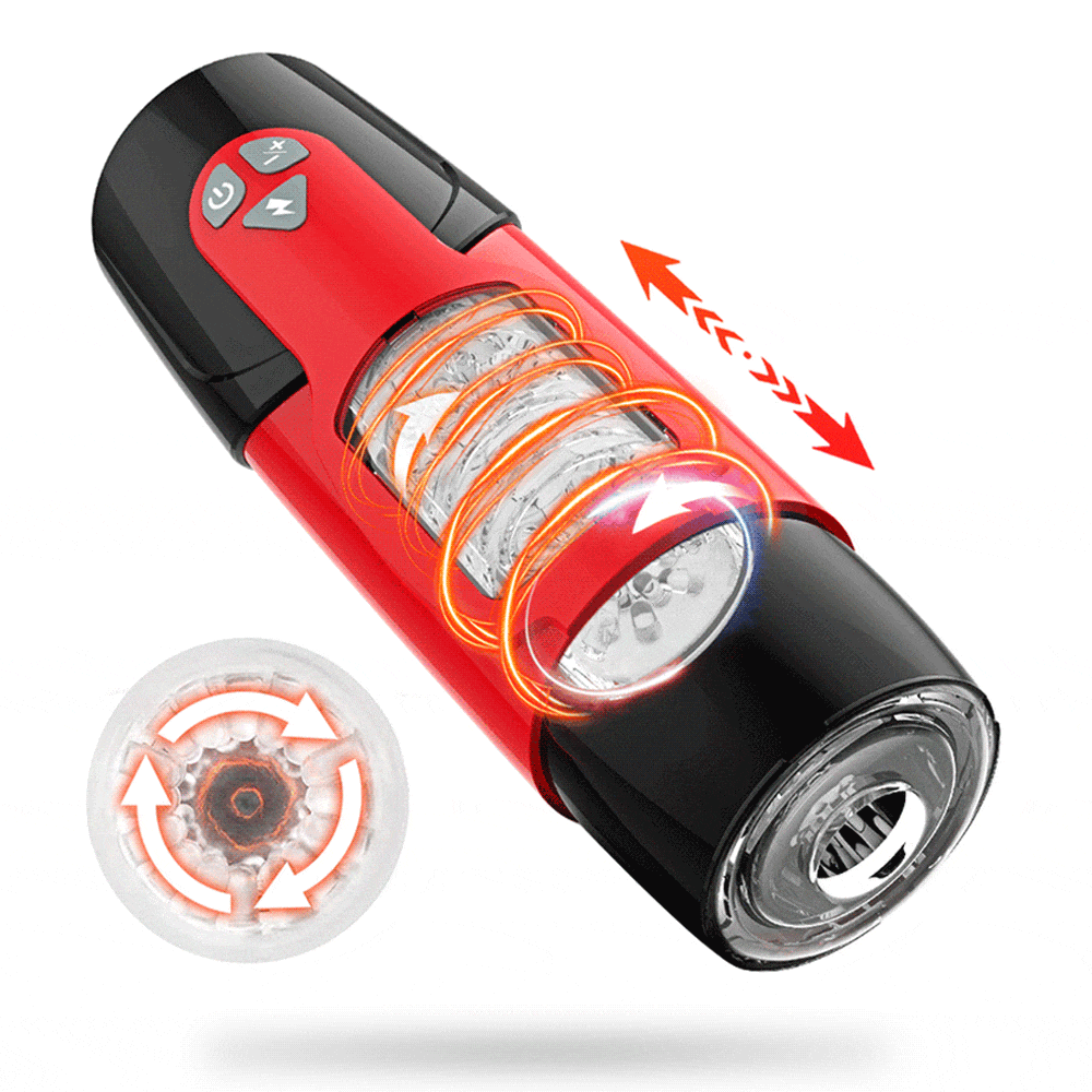 Dark Night 7 Thrusting Rotation Mode Male Masturbator with Voice Interaction